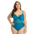 thumbnail image 2 of DizeyBoyo Women's Plus Size One Piece Swimsuit V Neck Tummy Control Hollow Out Swimwears Bathing Suits, M-4XL, 2 of 6
