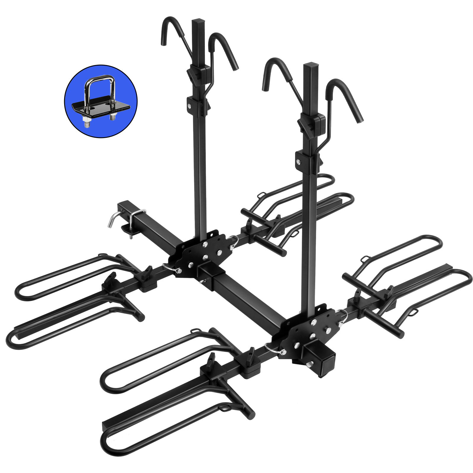 Hitch Mount Carrier Rack, with a 2" Hitch Receiver, Foldable Tray 4