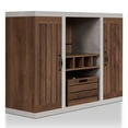 thumbnail image 4 of Pedesaan Wood Multi Storage Buffet with Removable Crate, Walnut, 4 of 5