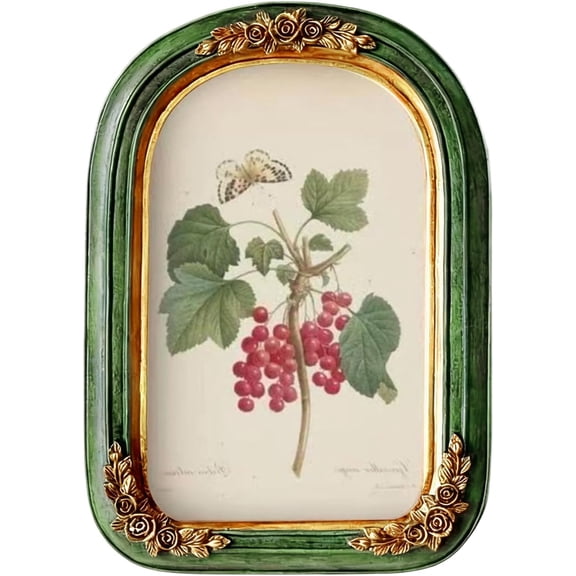 Vintage Frames - 5x7 Inch Aesthetic Wall Tabletop Display Vintage Picture Frame Table Decor (1PCS)