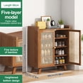 thumbnail image 2 of golytefs 5 Tiers Wooden Shoe Cabinet with Doors Shoe Rack Organizer for Entryway Closet, 2 of 9
