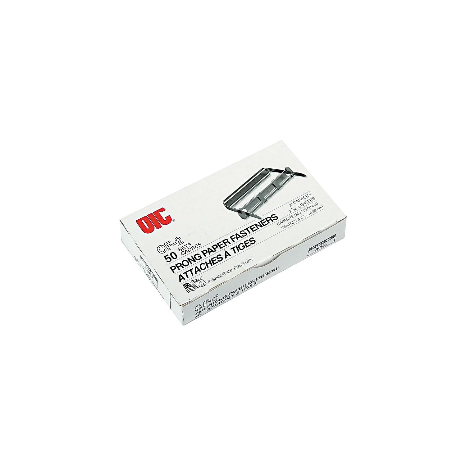 OLYMPX 50 Pcs of 3.5” Capacity Premium Metal Prong Paper Fastener