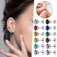 thumbnail image 2 of RSKK Zircon Small Earrings Stud Earrings for Women Earrings Set 12 Pairs Value Packaging, 2 of 8