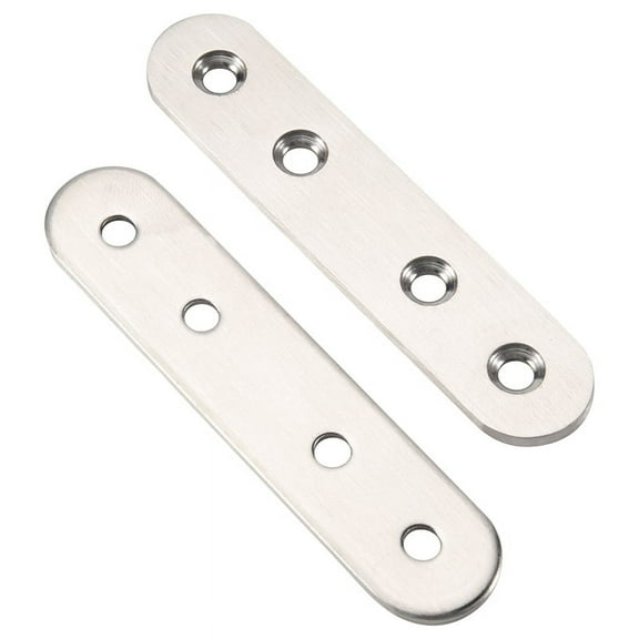 Flat Stainless Steel Repair Mending Fixing Plate Brackets Support 2pcs