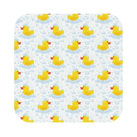 

Pofeuu Yellow Rubber Duck Print Leather Coasters Set of 6 Round Cups Mugs Mat Pad for Home Kitchen Heat Resistant Drink Coasters Square