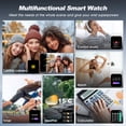 thumbnail image 6 of Smartwatch for Men Women, 1.85" HD Screen Smart Watch with Bluetooth Answer/Make Calls Fits for Android and iOS, 100+ Sport Modes/Message Reminder, IP68 Waterproof Fitness Tracker for Gift, Black, 6 of 7
