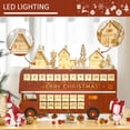 thumbnail image 3 of Christmas Advent Calendar,2024 Light Up Table Xmas Wooden Bus Holiday Decoration with Countdown Drawer, Santa Claus Street House with LED-lit for Kids and Adults, 3 of 9