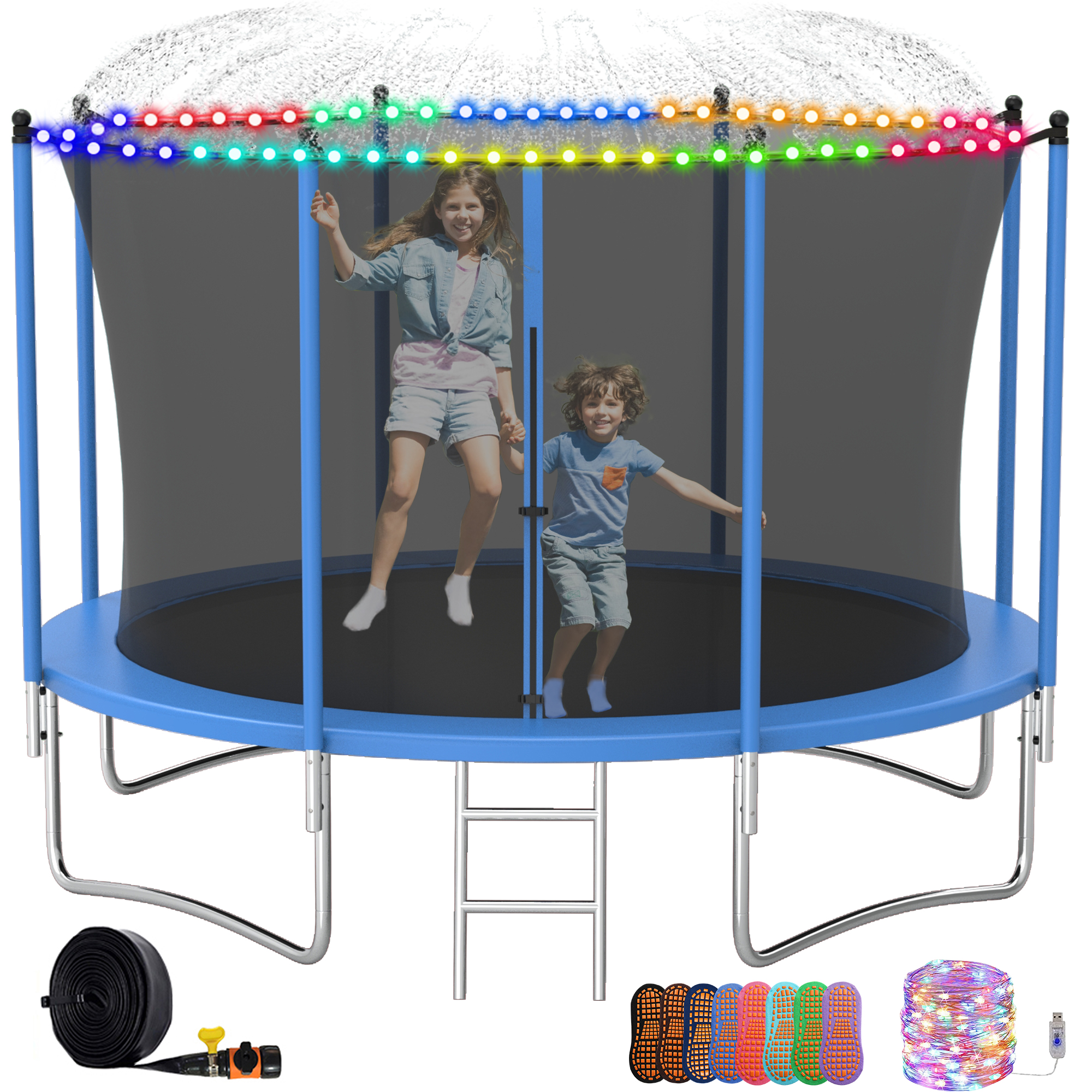 YORIN Trampoline, 10FT 12 FT 14FT Trampoline for Adults Kids with