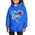 thumbnail image 1 of Sudaderas con capucha para niños y niñas, sudaderas casuales de manga larga, lindas sudaderas de gran tamaño con bolsillo de polar, chaquetas para niñas, 1 of 4