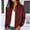 Wine, variant on Zivyakyron Fall Bomber Jacket Women Baseball Cropped Zip Up Slimming Women's Coats Faux Leather Long Sleeve Plain Casual Outerwear Brown L