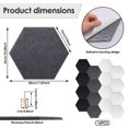 thumbnail image 2 of Threns 16 Pcs Hexagon Felt Bulletin Board with 50 Push Pins Decorative Hexagon Felt Pin Board for Photos Memos Home and Office Decor Drill Free Installation, 2 of 11