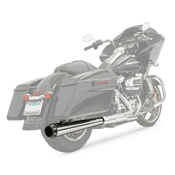 Bassani Crossover Eliminator w/4" DNT Chrome Megaphone Slip-On Muffler (1F17R)