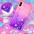 thumbnail image 4 of Funda para iPhone X/iPhone XS Transparente con Brillos Carcasa Protectora Antigolpes con Glitter Brillante, 4 of 5