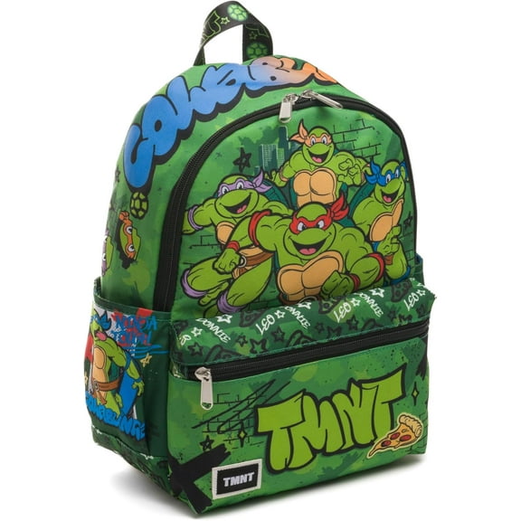 Wondapop Teenage Mutant Ninja Turtles Cowabunga 13" Deluxe Nylon Daypack Backpack, Kid, Fun