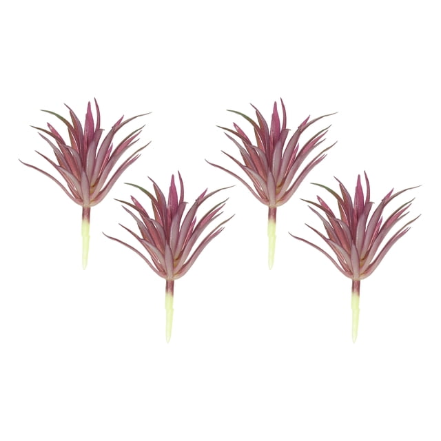 Uxcell Plantas Suculentas Artificiales Pequeñas Plantas Falsas Suculentas Sin Maceta Burdeos Paquete de 4