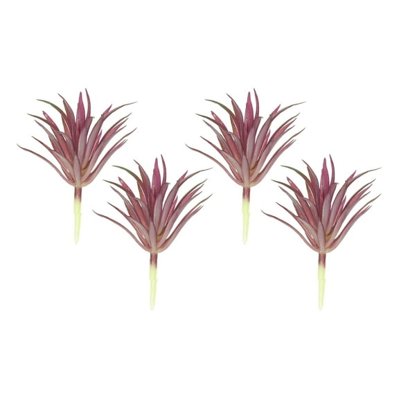 Uxcell Artificial Succulent Plants Small Fake Plants Faux Succulents Plant Unpotted Burgundy 4 Pack
