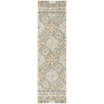 thumbnail image 5 of SAFAVIEH Blossom Keighley Geometric Fringe Wool Area Rug, Beige/Light Blue, 6' x 6' Square, 5 of 9