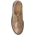 thumbnail image 4 of Journee Womens Claudiya Lug Outsole Almond Toe Oxford, Widths Available, 4 of 9