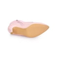 thumbnail image 5 of BLISSFUL STEP Women's Patent Leather Pointed Toe Lace Up Stiletto Heel Ankle Boots Pink 6.5, 5 of 8