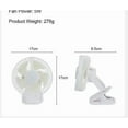 thumbnail image 5 of HLONK 6 Inch Rotating Oscillating Head Small Fan  Desktop Clip Fan  Built-in LED Night Light  Adjustable Wind Speed  Suitable for Camping  Outdoor Travelling or When Power Outage Occurs, 5 of 5