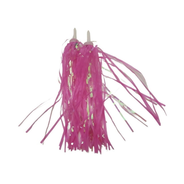 jinwen 2 Pcs Rubans pour Vélo pour Enfants 28 cm de Longueur Poignées Pompons pour Monocycles Rouge Rose