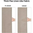 thumbnail image 7 of GlowSol 72"Wx84"L Shower Curtain with Hooks Flax Linen Like 240GSM Heavy Weight Modern Farmhouse Fabric Bath Shower Curtain Hotel Luxury Washable, Taupe, 1 Set, 7 of 7