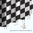 thumbnail image 6 of Black and White Checkered Pattern Shower Curtain 72"x72" ,Bathroom Decorative Shower Curtains Set with 12 Hooks,Modern Waterproof Washable Shower Curtain, 6 of 6