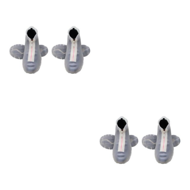 Youkk Lightweight And Fashionable Waterproof Shoe Cover For Unisex – Stay Dry And Look Transparent.White 2Set