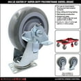 thumbnail image 2 of Snap-Loc SLAC6SDSBP 6 in. Super-Duty Polyurethane Swivel-Brake Caster, 450 lbs, 2 of 4