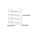 4 Tier Small Shoe Rack, Narrow Stackable Kids Toddler Adult Shoe