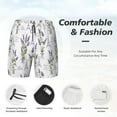 thumbnail image 4 of Kdxio Lavender Flowers Print Men's Swim Trunks with Compression Liner 7 Inch Inseam Quick Dry Swim Shorts, 4 of 7
