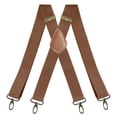 thumbnail image 2 of SGFCWSX Men's X-Back Suspenders, Elastic Adjustable 4-Clip Formal Casual Brown, 2 of 3