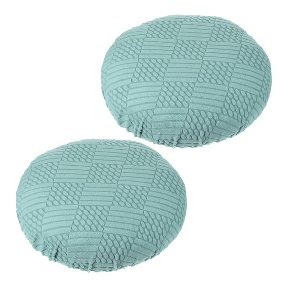 Uxcell Stool Covers Round, Elastic Bar Stool Covers Washable Stool Cushion Slipcover Stretchy Bar Chair Seat Cover Light Blue 11"-14"