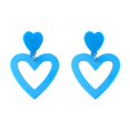 thumbnail image 2 of QIQUWOHUL 13 Color Heart Shaped Earrings Fashionable Acrylic Hollow Earrings Ear Accessories For Women, 2 of 9