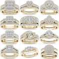 thumbnail image 3 of Anillo de pareja Anillo de circonita bañado en oro Joyería clásica Adecuado para ocasiones Accesorio versátil Adecuado para pieles sensibles, 3 of 6
