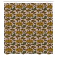 thumbnail image 2 of Ambesonne Floral Shower Curtain, Vintage Dahlia Flowers Art, 69"Wx70"L, Olive Green Marigold, 2 of 4
