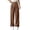 #069 Camel-A7, variant on Women's Loose Fit Pants Twill Wide Leg Bell Bottom Formal Trousers High Waisted Elastic Waist Plus Size Dress Pants Khaki S