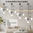 thumbnail image 4 of Scandinavian style living room chandelier fashionable atmosphere light luxury simple, 4 of 5