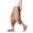 Khaki, variant on Summer Cropped Pants Men's Striped Casual Pants Trend Large Size Baggy Wide Leg Knickers Pants for Men Hop, Size XXL