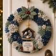 thumbnail image 2 of 3D Fabric Poke Wreath DIY Kit,Christmas Wreath Making Kit for Beginner & Adults, No-Sew Fabric Craft Kit,DIY Holiday Decor, Handmade Christmas Art Project Gift，Snowman(Silver), 2 of 2