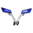 thumbnail image 1 of KAKOWELY Motorcycle side mirrors A Pair of Universal 360-degree Rotating Motorcycle Motorbike Scooter Aluminum Rear View Mirrors Rearview Side Mirrors (Blue), 1 of 4
