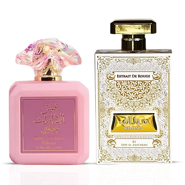 Eau de Parfum en aerosol Pink Blush Shams Al Emarat Khususi & Meethaq Extrait De Rouge, 100 ml (3.4
