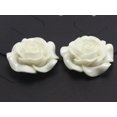 thumbnail image 5 of U8MO 10pcs White Flower Flatback Resin Cabochon 28mm DIY Embellishments, 5 of 5