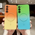 thumbnail image 4 of Gradient Magnetic for Samsung Galaxy S23 Plus 5G Phone Case, Compatible with MagSafe, Upgraded Camera Lens Film Protection Shockproof Matte Cases for Galaxy S23 Plus 6.6" (Green Blue), 4 of 11