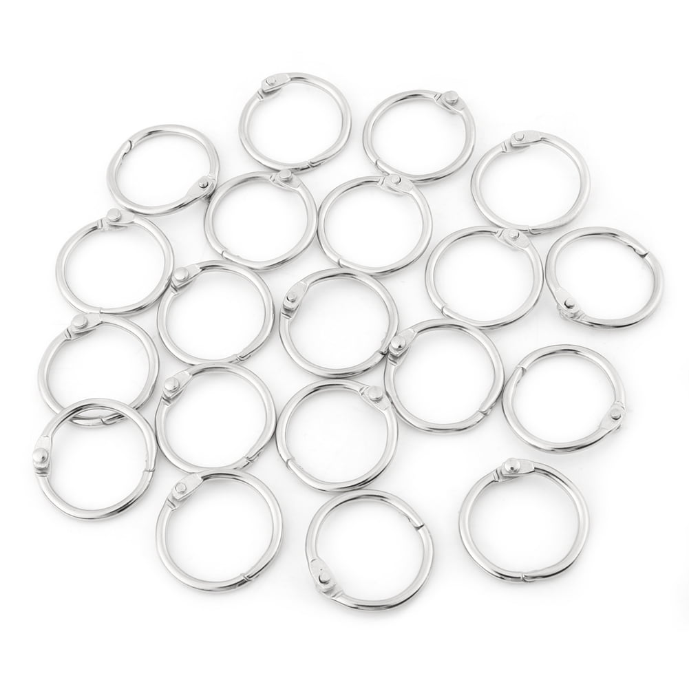 100 pièces 23 anneaux 12,7 mm pour environ 100 feuilles blanc Anneaux métalliques pour fixation 2:1