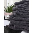thumbnail image 4 of Everplush Diamond Jacquard 6 Piece Bath Towel Set, Charcoal, 4 of 9