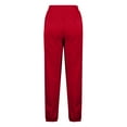 thumbnail image 6 of felwors Women's V Crossover Waist Sweatpants Baggy Y2K Jogger Pants Wide Leg Fleeced Lounge Pants Red, M, 6 of 6