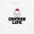 thumbnail image 4 of Inktastic Chicken Life Girls Baby Dress, 4 of 5