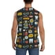 thumbnail image 4 of Fotbe Teeth Men's Camiseta sin Mangas Estampada para Hombres, Playera Casual para Gimnasio, Entrenamiento, Playa-Large, 4 of 7