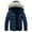 Navy, variant on KVE Men's Hooded Winter Coat Warm Puffer Jacket Thicken Quilted Jacket Dark Grey(Hood) XX-Large
